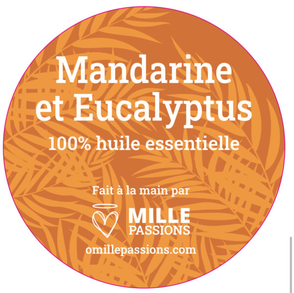 Chandelle Mandarine et Eucalyptus 100% huile essentielle – Image 7