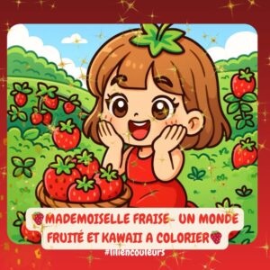 Mademoiselle Fraise -Un monde juteux, fruité et kawaii à colorier
