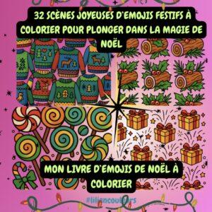 Mon livre d’Emojis de Noël à colorier