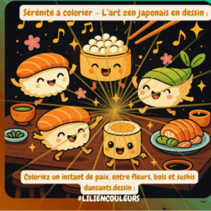 Sérénité à colorier – L’art zen japonais en dessin